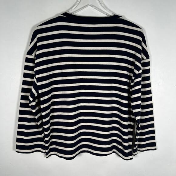 Weekend Max Mara Navy and White Striped Long Sleeve Tee - Picture 3 of 9